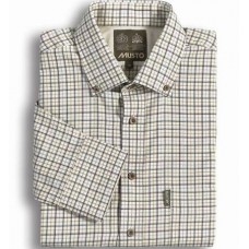 Button collar check shirt